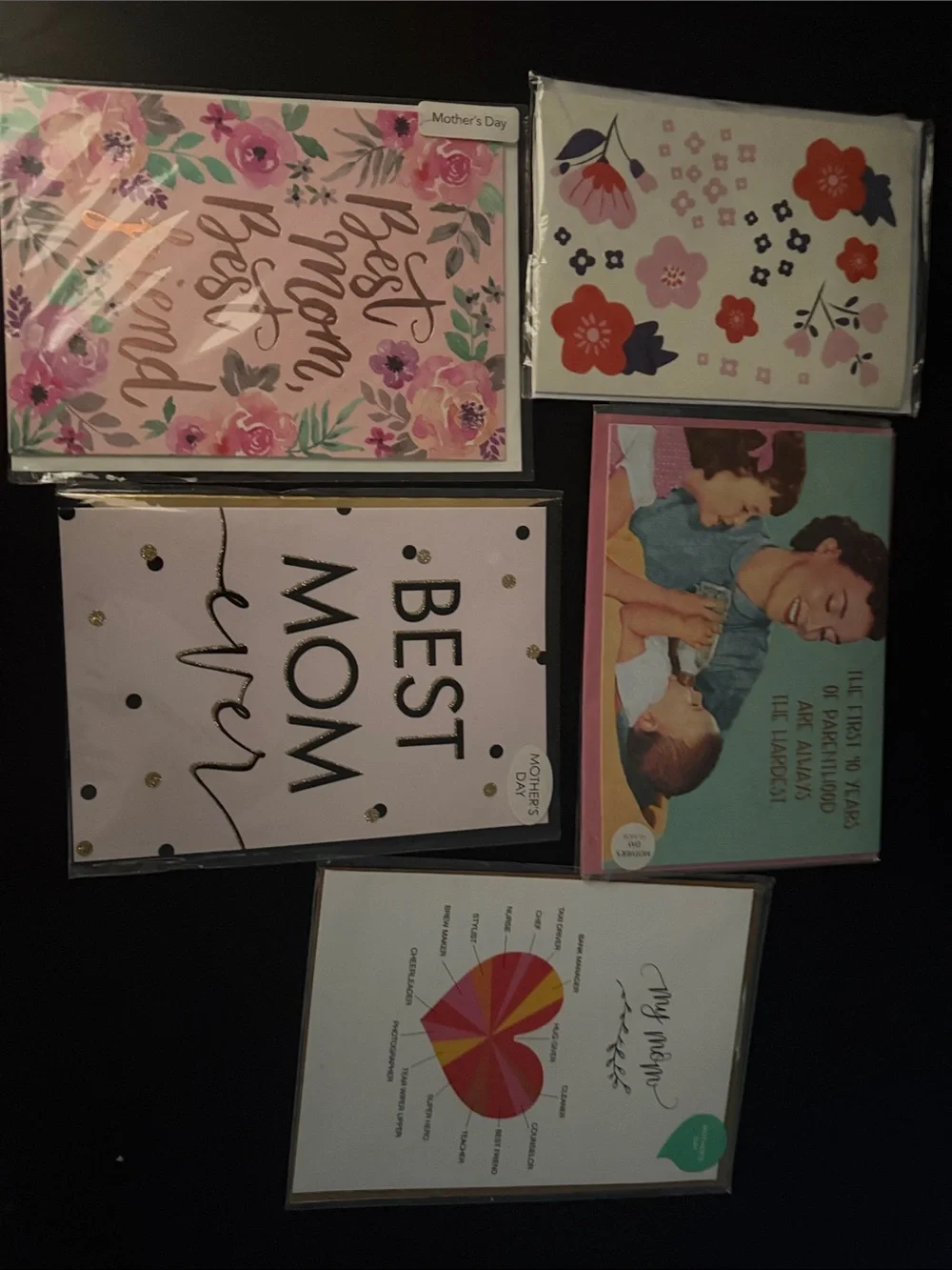 Assorted Mother's Day Greeting Cards - Floral & Sentimental Designs